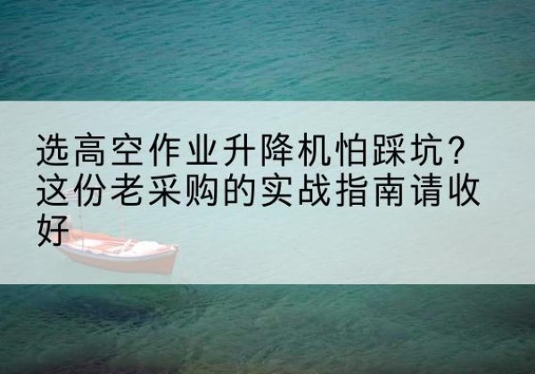 温县高空作业升降机厂家推荐-选高空作业升降机怕踩坑？这份老采购的实战指南请收好